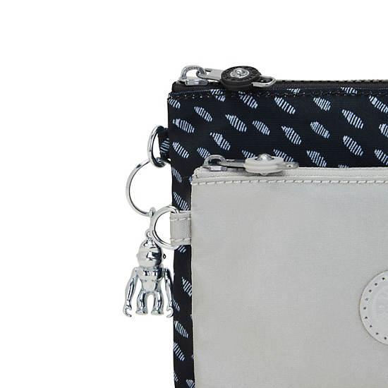 Kipling Duo Pouch Printed 2-in-One Pouches Çanta Gri | TR 1096ZU